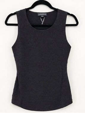 Lamarque Black Sleeveless Scoop Neck Tank